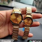 Shophine 'Eternity' Gold Couple Watch Set - The Ultimate His & Hers Timepiece Duo