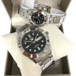 Shophine 'Eternity' Paired Timepiece Set in Polished Argentum Steel