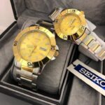 Shophine 'Aurelian Diver' Automatic Two Tone Gold Watch with Sunburst Dial