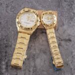 Shophine Duet Elysian Gold Couple Watch Set | His & Hers Synchronized Timepieces