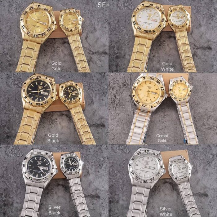 The Shophine 'Eternus' Gold Couple Watch Set | A Synchronized Statement of Elegance - Image 2