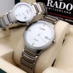 Shophine Elysian Duo - Matching Silver & White Dial Couple Watch Set