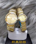 Shophine 'Eternity' Gold Couple Watch Set - The Ultimate His & Hers Timepiece Duo - Image 2