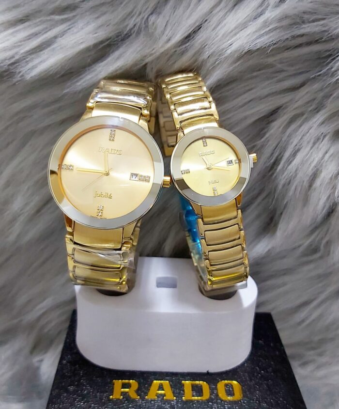 Shophine 'Eternity' Gold Couple Watch Set - The Ultimate His & Hers Timepiece Duo - Image 2