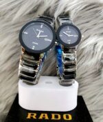 Shophine Eternity Couple's Timepieces | The Ultimate His and Hers Watch Set in Onyx & Steel