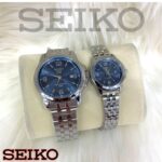 Shophine 'Eternity Duo' Luxury Couples Watch Set in Steel & Azure Blue