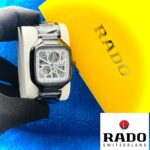 Shophine Architecte Automatic Timepiece | Square Skeleton Dial in Polished Onyx Steel