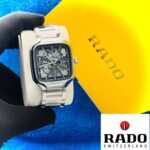 A Square Skeleton Watch with Automatic Precision