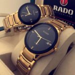 The Shophine Eternity Gold Couple Watch Set | Obsidian Black Dial