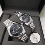 Automatic Couple Watch Set in Polished Steel