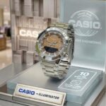 Casio Polaris Sentinel Silver Hybrid Illuminator Watch with Sun-Kissed Bronze Dial