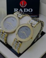 Shophine 'Eternity' Duo | A Two-Tone Gold & Steel Luxury Couple Watch Set