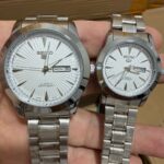 Matching Couples Watch Gift Set with Radiant Sunburst Dials